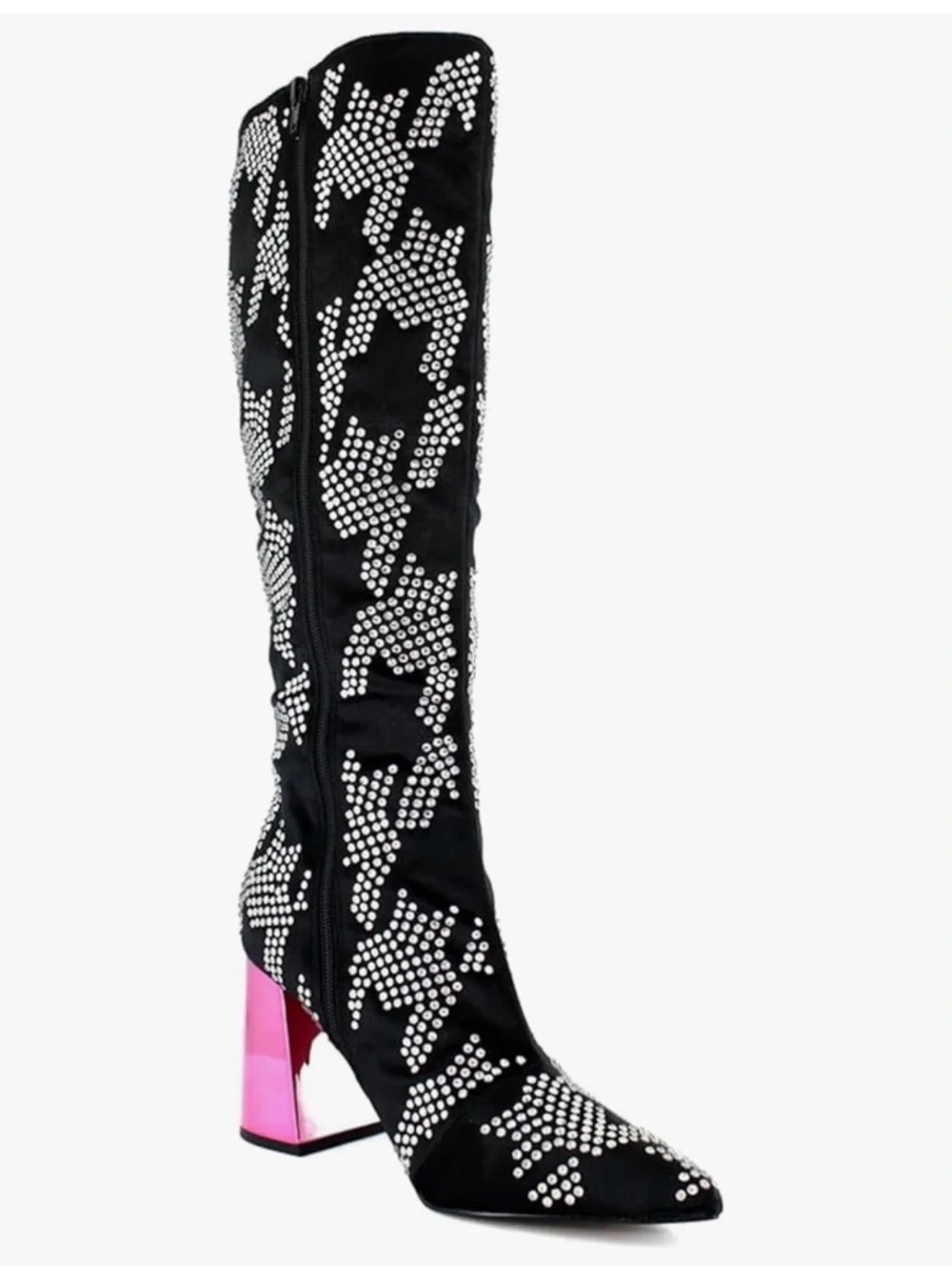New Betsey Johnson Women's Naomy Tall Block-Heel Boots size 7.5